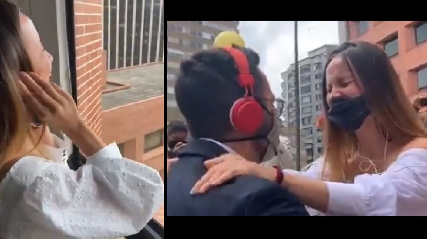 VIDEO: ¡Emocionante! Así fue la pedida de mano por teléfono a periodista en tiempos de Covid-19 que se volvió viral