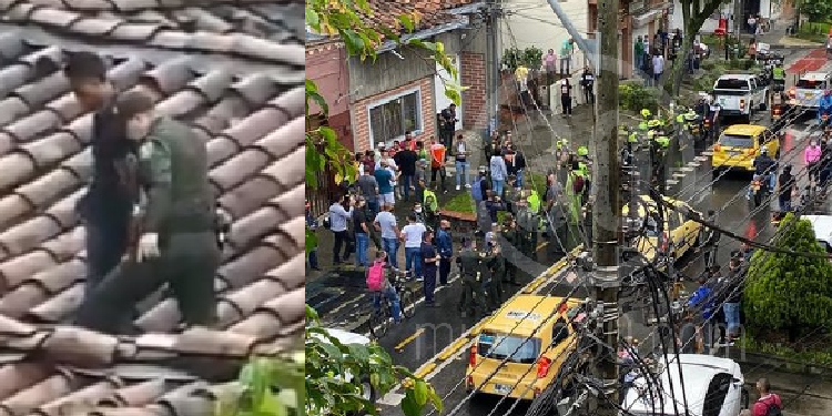 FOTOS Y VIDEO: ¡Lo agarraron en el techo! Habrían capturado a un hombre por presunto homicidio en La América