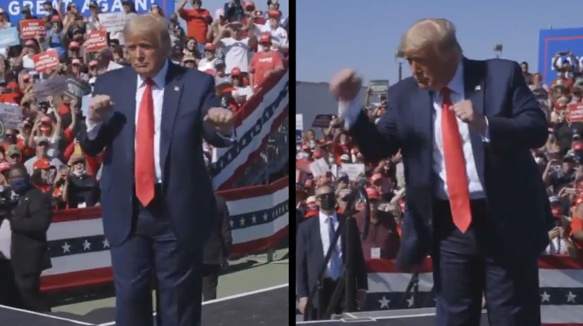 VIDEO: ¡Azotando baldosa! Donald Trump publicó curioso video bailando para promover el voto en EEUU