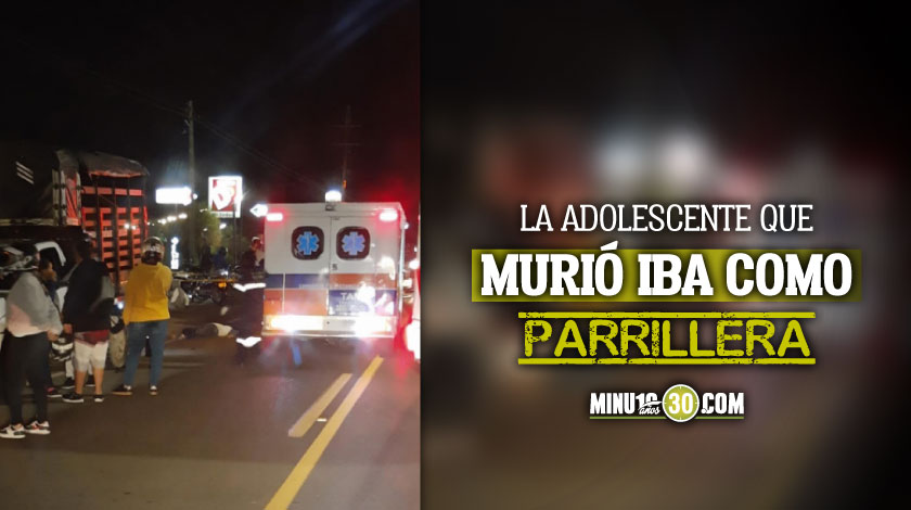 En piques ilegales terminó muerta una jovencita de 17 años en la vía La Ceja-Rionegro