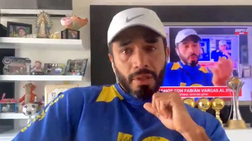 Video: Entre lágrimas, Fabián Vargas recordó y despidió a Diego Maradona