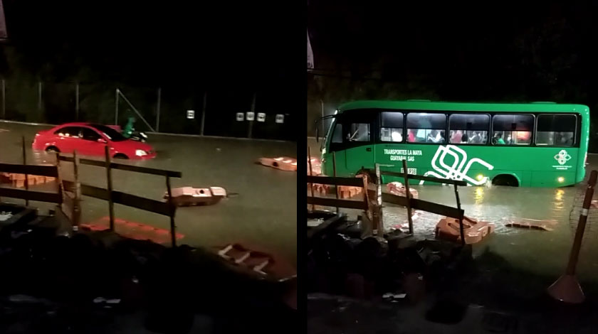 VIDEO: ¡Qué susto! Así fue la impresionante inundación de anoche en el sector de Guayabal, por la vía a Rodeo Alto