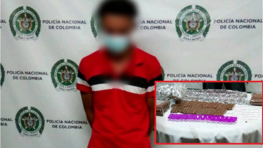 ¿Para dónde iba con todo eso? Lo cogieron con más de 490 cigarrillos de marihuana y más de 80 dosis de base de cocaína en Medellín 1 Captura barrio Chino