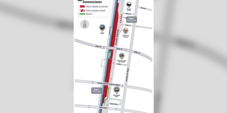 ¡Por obras de EPM! Cierres viales en la Avenida Regional