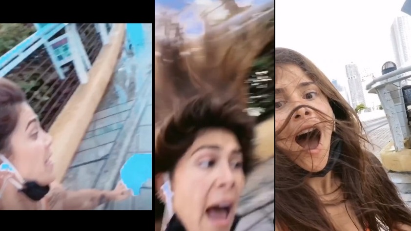 VIDEO: ¡Qué totazo! Greeicy Rendón se pegó tremenda caída por andar distraída