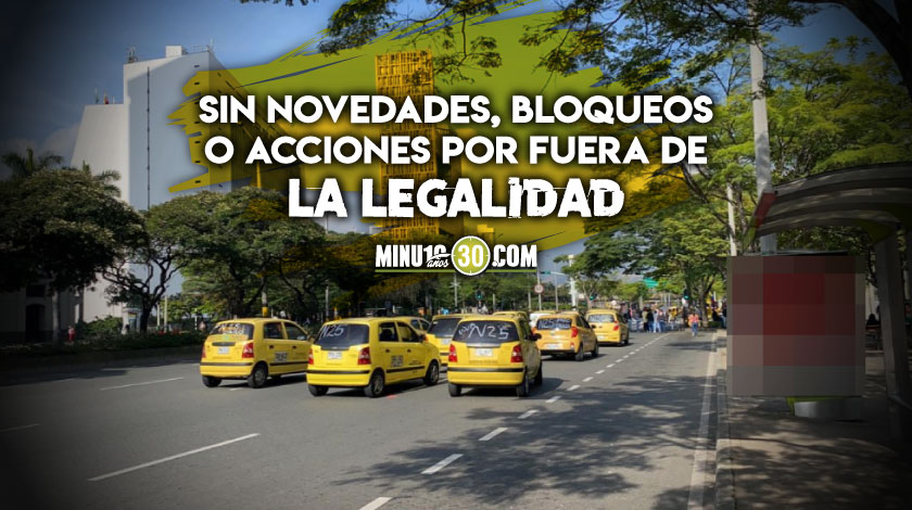 ¡Todo en orden! Con normalidad transcurrió la jornada de paro de taxistas en Medellín