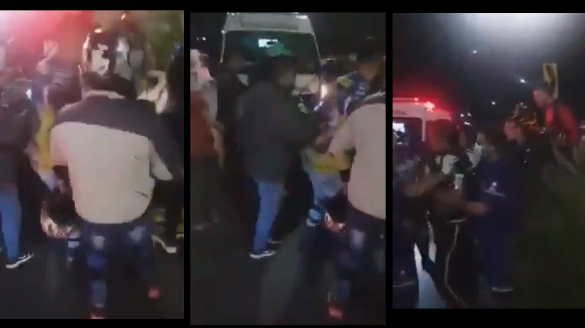 VIDEO: ¿Y el herido? Paramédicos se dieron puño y pata por paciente de accidente de tránsito
