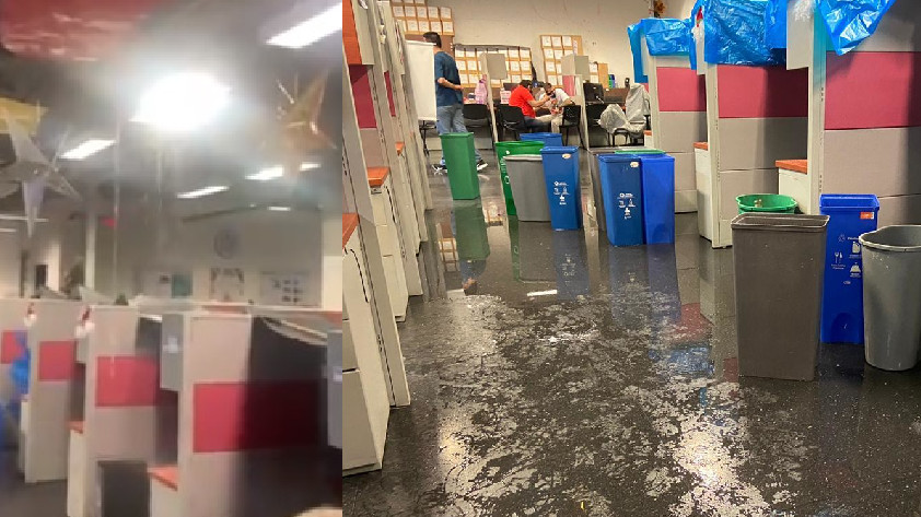 FOTOS Y VIDEO: ¡Se volvieron a inundar! Sede de la Personería de Medellín también se vio afectada con el aguacero de este sábado