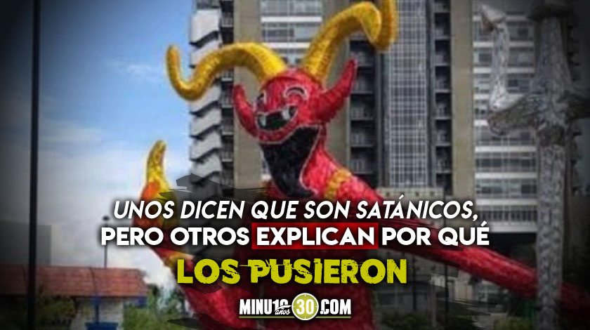 Fotos: polémica en Medellín por imágenes “del diablo” en los alumbrados navideños