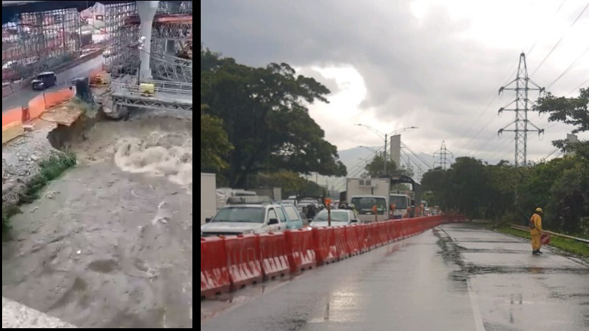 VIDEOS: ¡Sigue cerrada! calzada oriental de la autopista Sur a la altura de la estación Ayurá