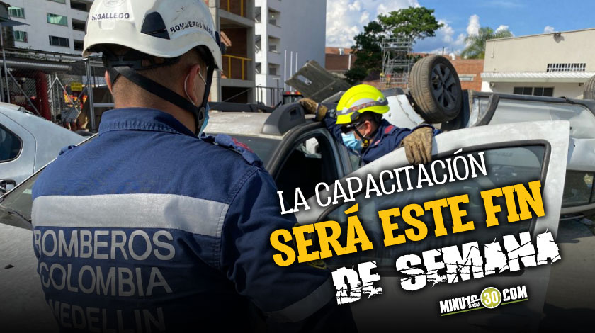 Dagrd y Bomberos hacen capacitación en rescate vehicular en Medellín