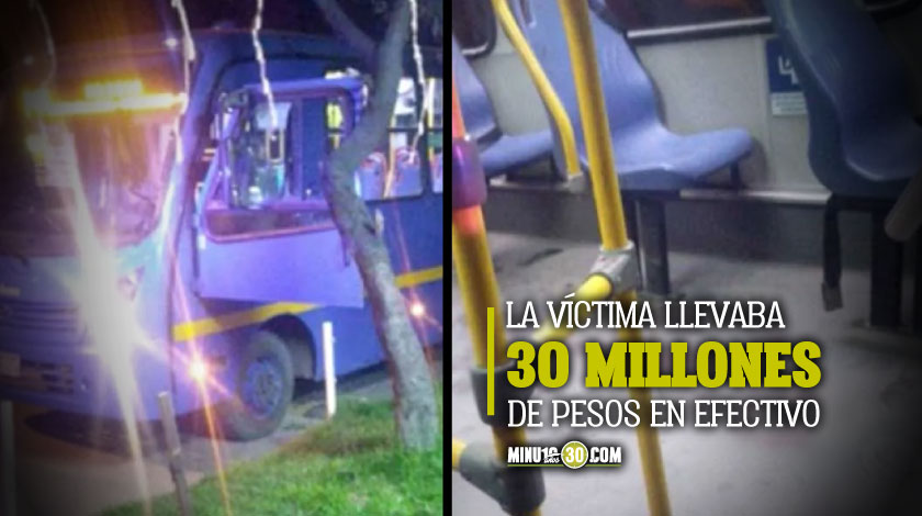 ¡Le salió el tiro por la culata! Ladrón terminó baleado cuando pretendía robar en un bus