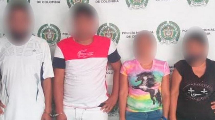 ¡Los cogieron! Capturaron a estos cuatro en La Floresta por hurtarle a ciudadana dos alhajas de oro tipo anillos 1 capturados hurto