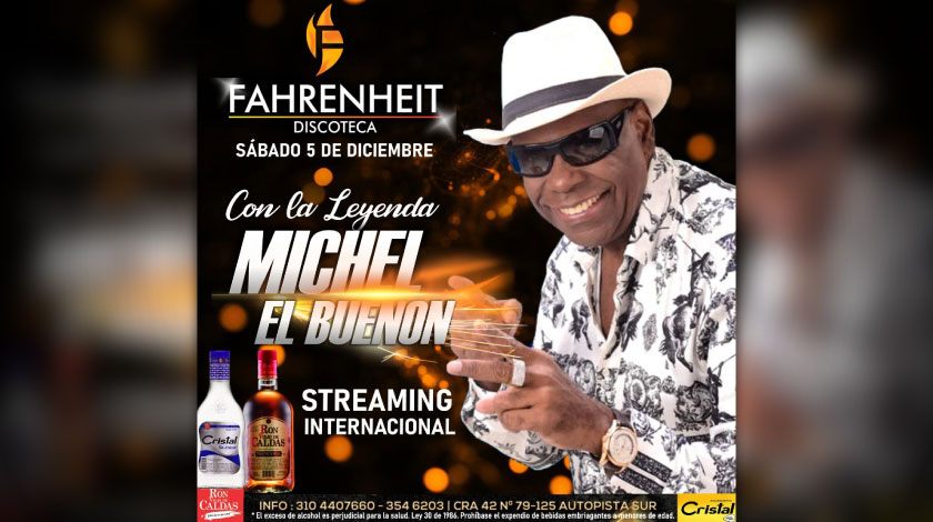 ¡Pa´que se ‘parche’! Este sábado, concierto virtual de Michel El Buenón en Fahrenheit