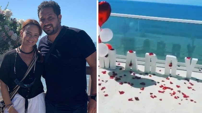 VIDEO: Con pétalos rojos y gaviotas volando sobre el balcón: la pedida de mano del novio de Natasha Klauss