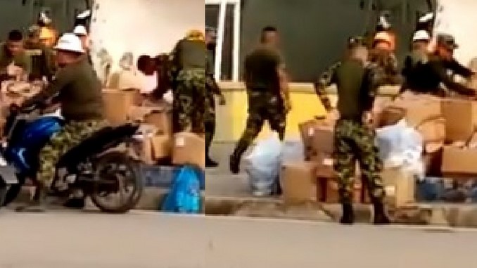 VIDEOS: Denuncian que soldados se estarían repartiendo entre ellos las donaciones para Providencia, Ejército respondió