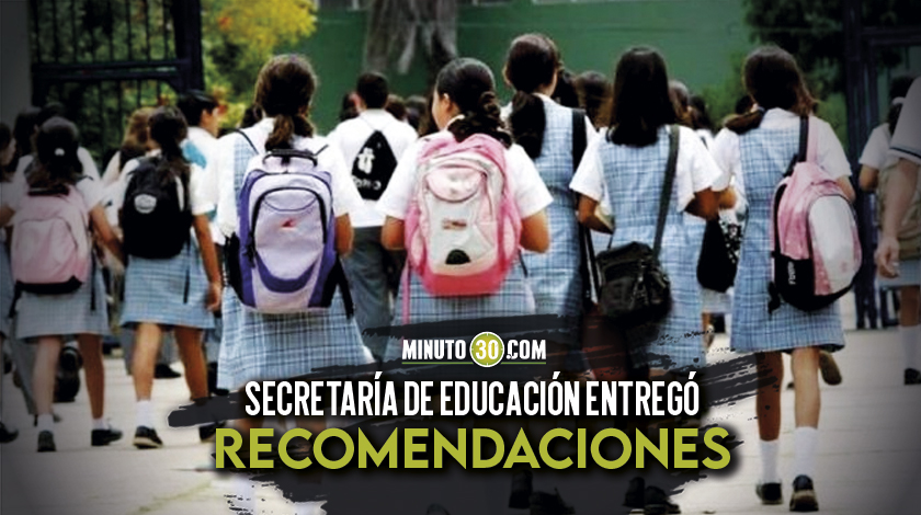 Colegios de Medellín, a cambiar sus horarios de estudio para evitar propagar el Coronavirus 1 840 Secretaria de Educacion entrego recomendaciones