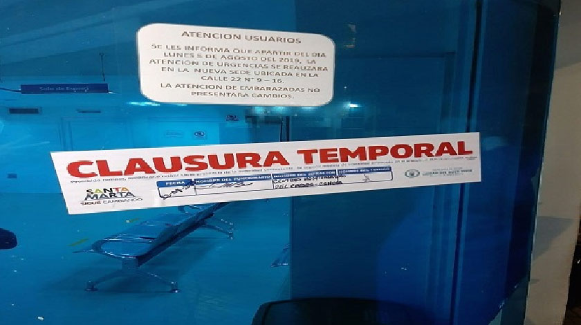 Por múltiples casos de coronavirus, sellan temporalmente hospital en Santa Marta 1 salud