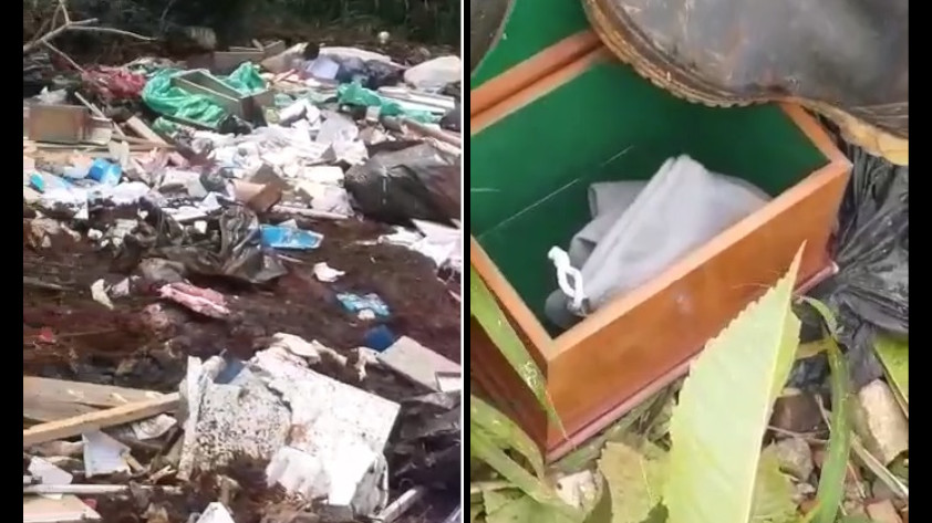 FOTOS: Denuncian que han convertido zona verde de la vereda Granizal en "botadero de escombros" 1 Granizal
