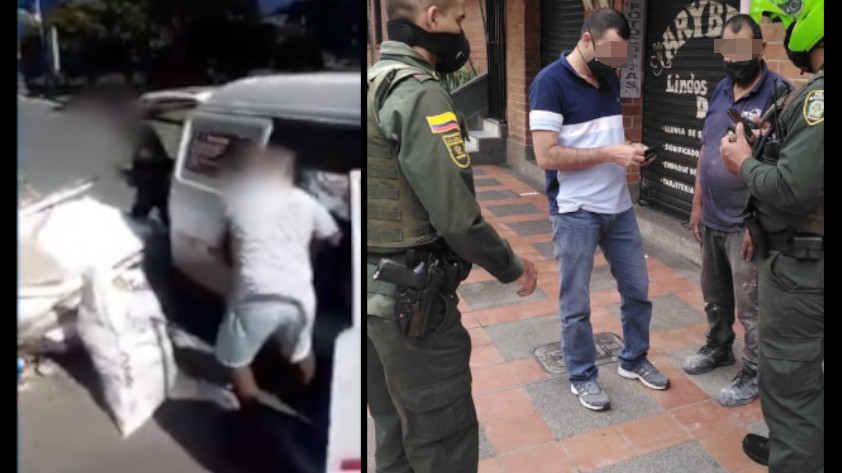 FOTOS Y VIDEO: La Policía los pilló tirando escombros en plena calle de Itagüí y se ganaron su comparendo 1 itagui