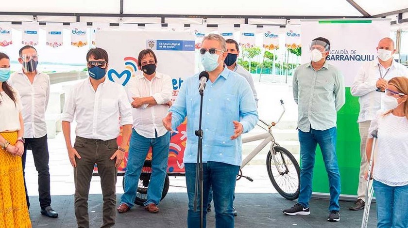 Presidente Duque anuncia conexión gratuita a internet de alta velocidad para el Gran Malecón en Barranquilla, operará en noviembre 1 Zona Wifi para el Gran Malecón
