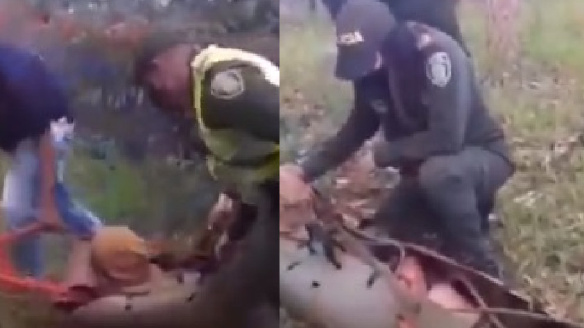 VIDEO: ¡Por una 'selfie'! Hombre cayó a un abismo en Santander, estuvo allí cuatro días pero una placa de concreto lo salvó 1 Rescate hombre en Santander