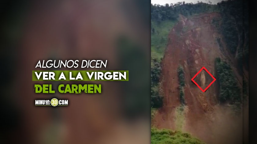 FOTO: ¿Usted qué ve ahí? Unos dicen que se apareció la Virgen y otros la 'muerte' en el derrumbe en Yarumal 1 Virgen del Carmen en Derrumbe en Yarumal Antioquia