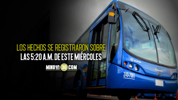 ¡Madrugaron a robar! Dos heridos dejó un nuevo atraco masivo en un bus del Transmilenio