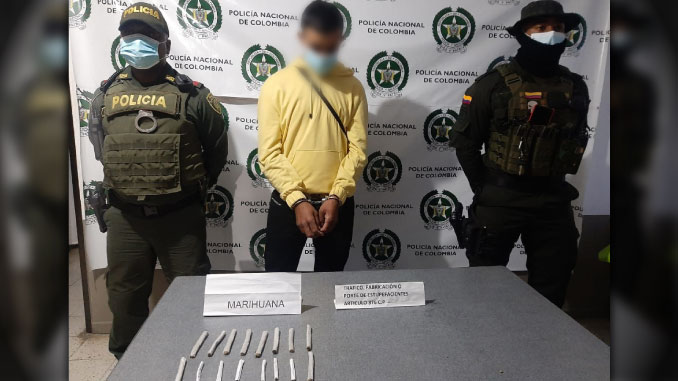 En Concordia cogieron a un hombre de 30 años, con varios cigarrillos de marihuana a la venta