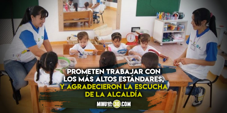 Operadores de Buen Comienzo respaldan decisión de la Alcaldía, tras llegar a un acuerdo