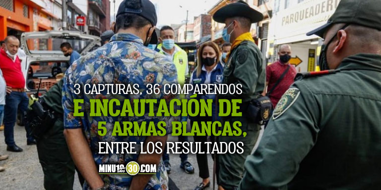 Operativo en La Galería de Manizales