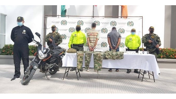 Fueron capturados dos presuntos sicarios en Urabá