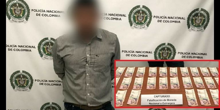 Lo capturaron por porte de dinero falso