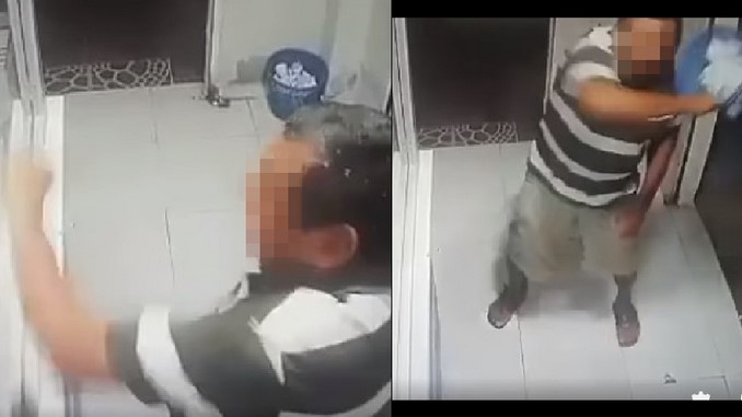VIDEO: ¡Así no, ‘don’! Se fue a hacer un chance y cuando vio que no le hicieron los números que quería, se le fue encima al local