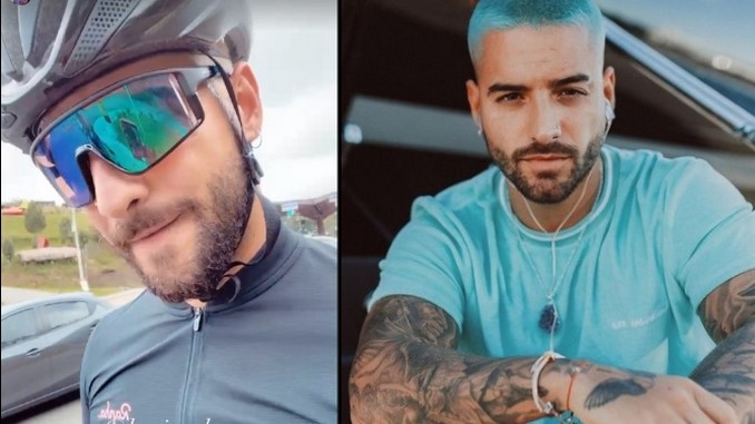 FOTOS: Con nuevo look y ajustado traje, Maluma monta cicla en en el oriente antioqueño