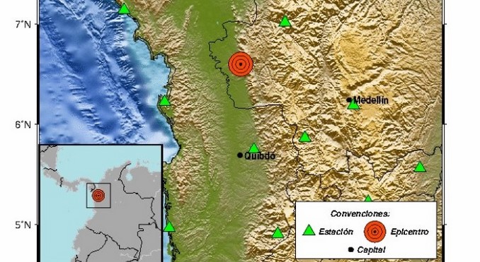 Volvió a temblar en Vigía del Fuerte, Antioquia, esta vez fue de 3.3 y se sintió en varios municipios