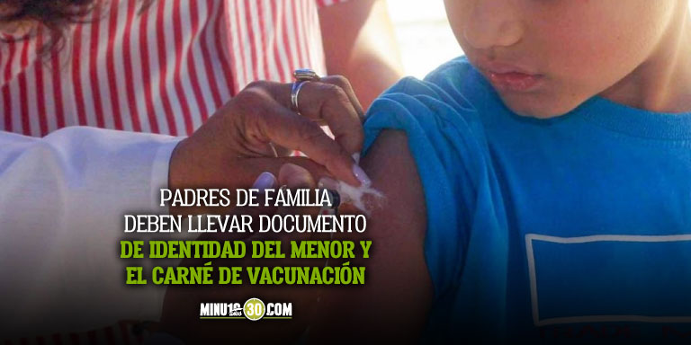 Manizales en jornada de vacunación para menores de 5 años