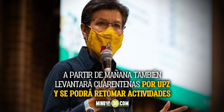 Claudia López anunció que levantará la alerta roja