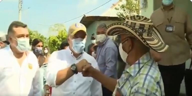 Iván Duque visitó El Salado para revisar las “necesidades más urgentes” de sus habitantes