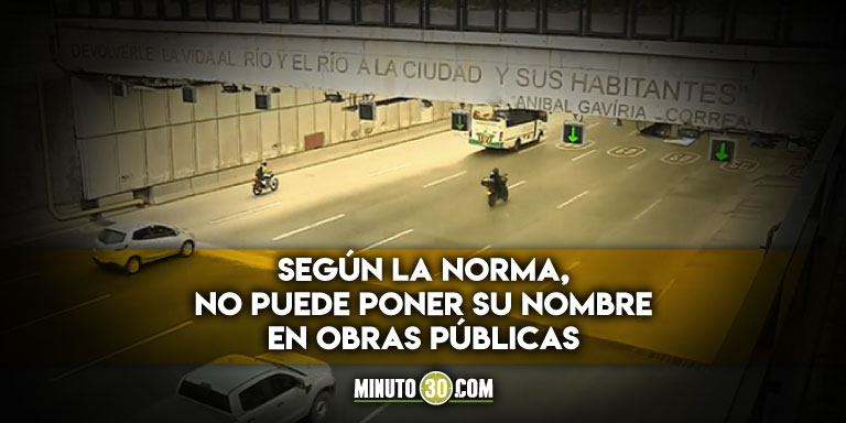 Juez ordena retirar placa que tenía el nombre del actual gobernador en el soterrado de Parques del Río