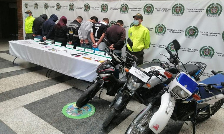 11 capturados en Medellín estarían dedicados al hurto de motos y bicicletas