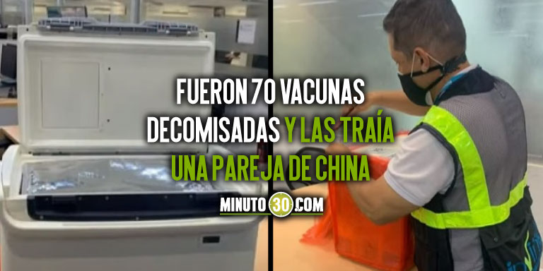 Vacunas decomisadas en Bogotá