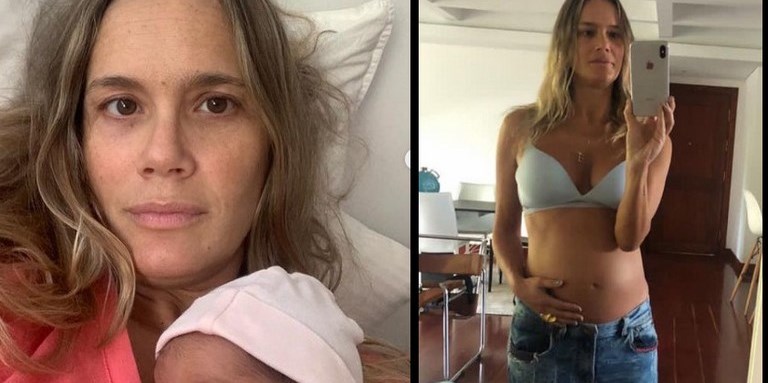 FOTOS. Eva Rey mostró a su hija recién nacida y su cuerpo tras cinco días de dar a luz