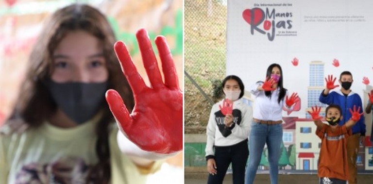 Con talleres pedagógicos en comunas de riesgo en Medellín, se conmemora  el Día Internacional de las Manos Rojas