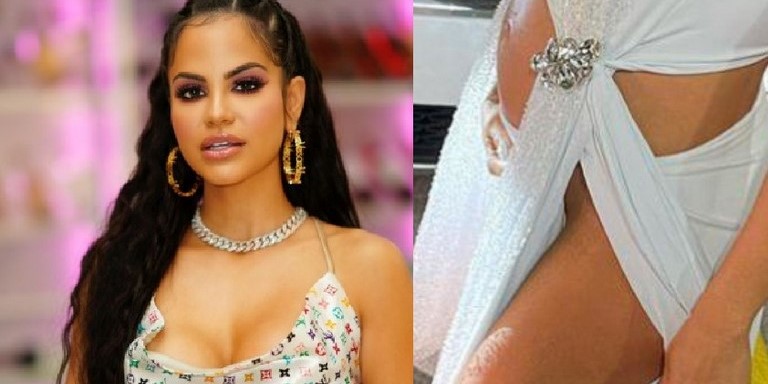 FOTOS: ¿Qué tal el vestido? A Natti Natasha se le ‘asomó’ la barriga en plenos Premios Lo Nuestro y confirmó su embarazo