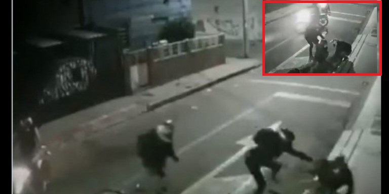 VIDEO. Ladrones intimidaron, golpearon y se le llevaron todo a ciclista que iba llegando a su casa en Bogotá