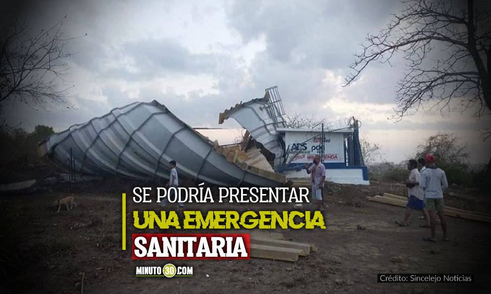 Foto: ¡Necesitan ayuda! Tanque de acueducto en zona indígena de Sampués colapsó, y están sin agua