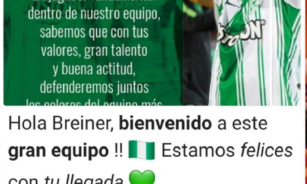 "Estamos felices con tu llegada", Breiner Castillo está 'matado' con su nuevo trabajo en Nacional