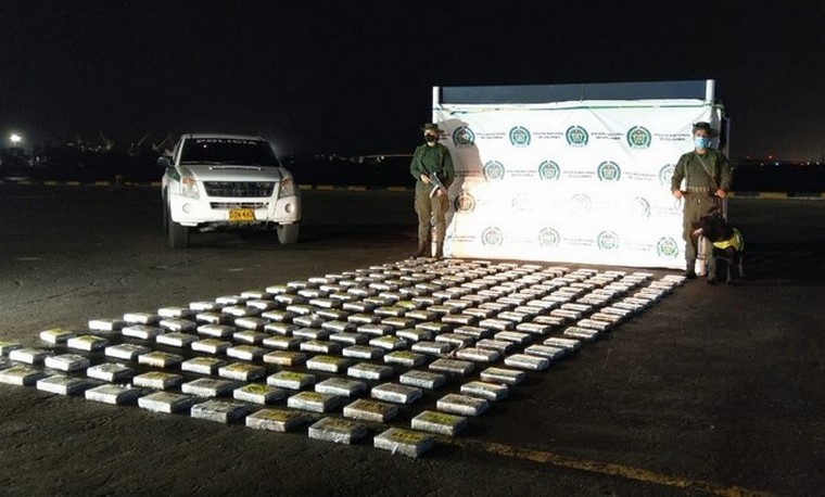 Incautaron 202 kilos de clorhidrato de cocaína en el Puerto de Barranquilla