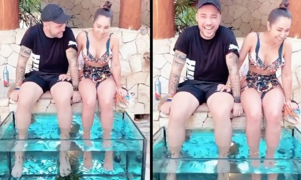 VIDEO. ¿Mucho callo? Jessi Uribe le pide a Paola Jara que aguante mientras peces le ‘frotan’ los pies